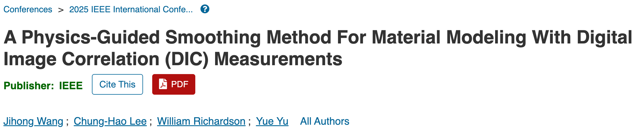 Dr. Lee ICIP Conference